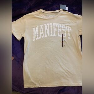 NEW Grayson Threads Women’s Soft T Shirt Beige XL “Manifest”